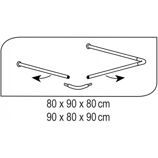 Карниз для ванной ridder 52500 160 х 70 см