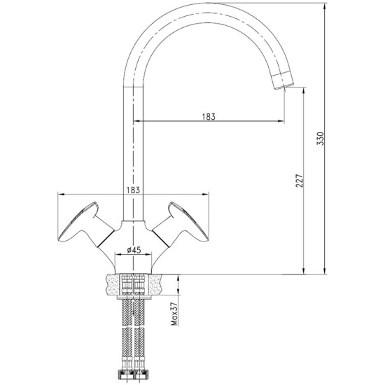 Смеситель для кухни iddis copter copsbj0i05