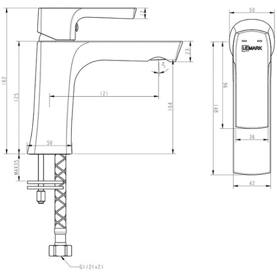 Смеситель для кухни lemark ursus lm7205blr