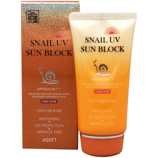 Солнцезащитный крем JIGOTT с улиточным муцином SPF50+, 70 мл ...