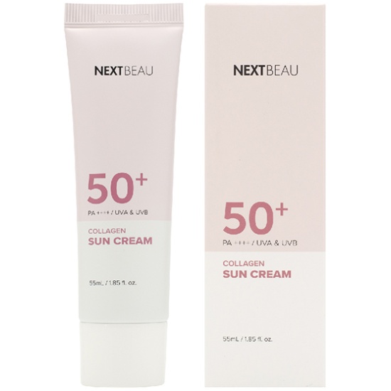 Солнцезащитный омолаживающий крем для лица NEXTBEAU с коллагеном SPF 50 ...