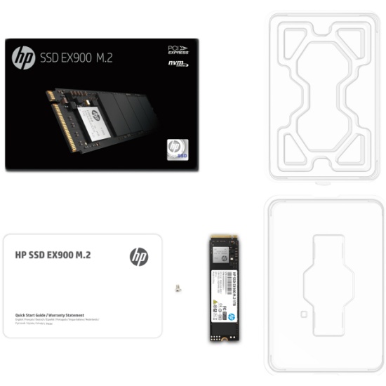 Disque SSD HP EX900 To M.2 PCIe 3.0 x4 NVMe 3D 5XM46AA