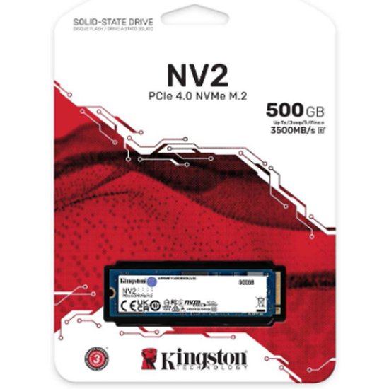SSD Kingston M.2 NV2 500Gb PCIe Gen4x4 SNV2S 500G
