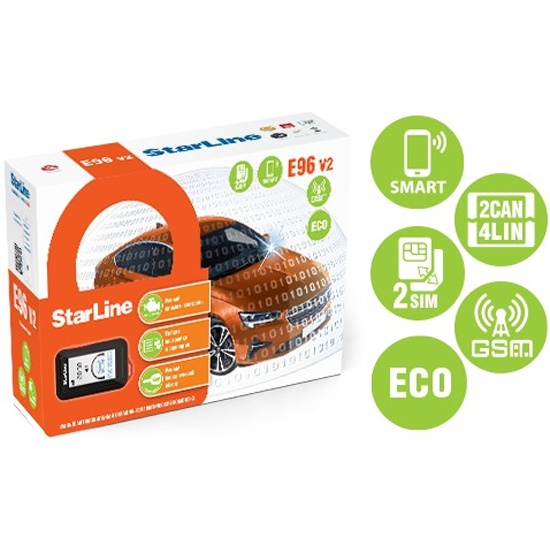 Автосигнализация StarLine E96 V2 BT ECO 2CAN+4LIN GSM E96 V2 BT 2CAN ...