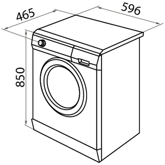 Высота стиральной машины под столешницу