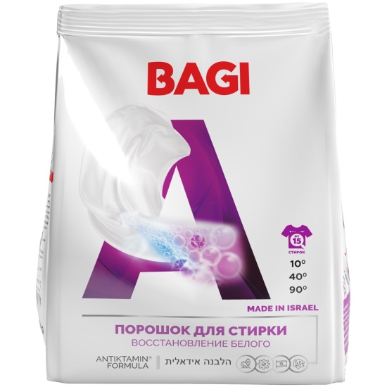 Стиральный порошок BAGI Восстановление белого, концентрированный 650г ...
