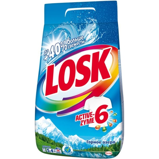 Стиральный порошок LOSK ЛОСК Горное озеро, 5.4 кг — купить в интернет ...