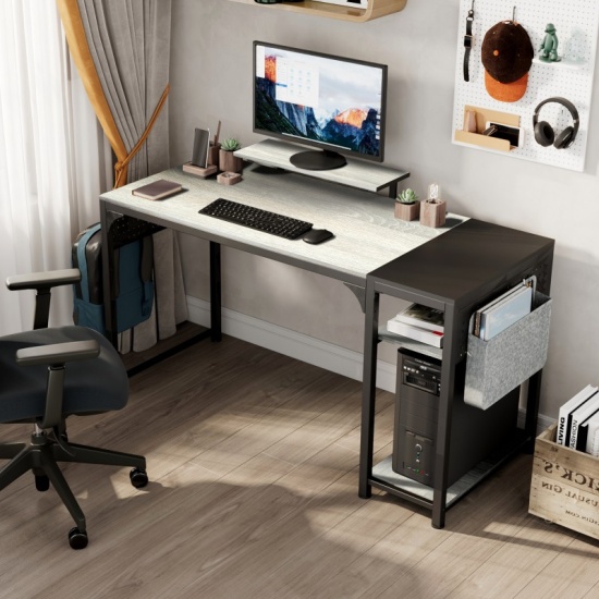 Стол компьютерный EUREKA ZX-SS140B-OGB с шириной 140 см, Oak Grey ...