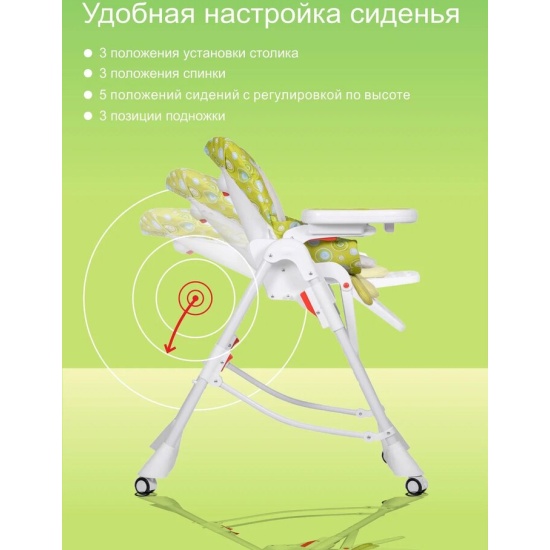 Стульчик для кормления 5 положений спинки