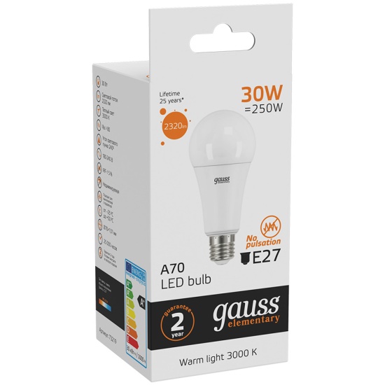 Gauss Elementary A70 30W 2320lm 3000K