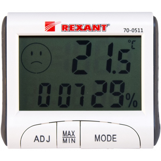 Термогигрометр REXANT комнатный с часами и функцией будильника - купить в интернет магазине с доставкой, цены, описание, характеристики, отзывы