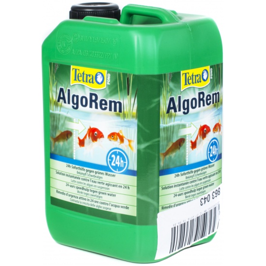 Препарат для борьбы с мелкими зелеными водорослями Tetra Pond AlgoRem 3 .
