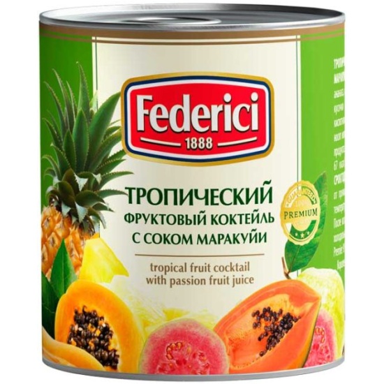 Тропический фруктовый коктейль FEDERICI с соком маракуйи 435 мл ...