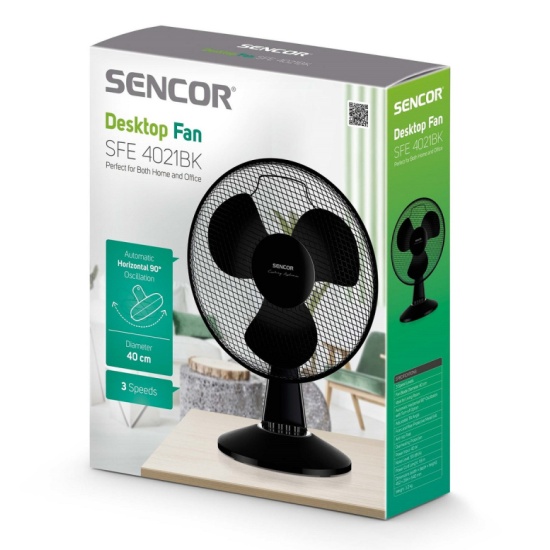 Вентилятор настольный Sencor SFE 4021BK 