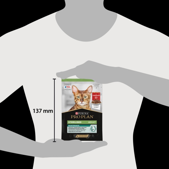 Купить влажный корм для кошек Pro Plan Sterilised для стерилизованных кошек  с говядиной в соусе 26шт.*85г 80121 в интернет-магазине ОНЛАЙН ТРЕЙД.РУ