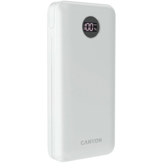 Внешний аккумулятор Canyon CNE-CPB2002W, 20000mAh, белый — купить в ...