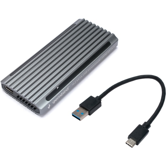 Внешний корпус для SSD M2 Gembird EEM2-SATA-3 металл, серебристый ...