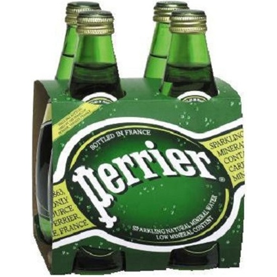 Вода минеральная Perrier газированная, 0,33л, стекло (4 штуки в ...