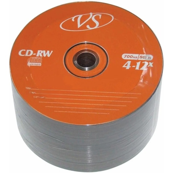 Купить диск VS CD-RW 80 4-12x Bulk/50 VSCDRWB5003 в интернет-магазине ...