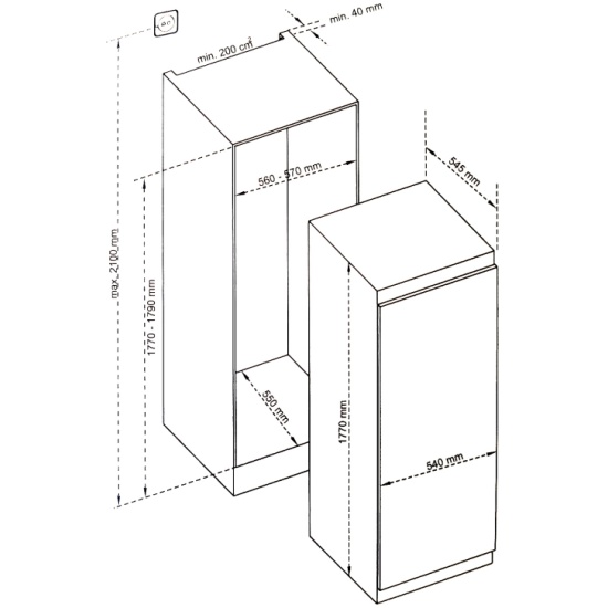 Встраиваемый холодильник комби gorenje nrki418fp2 схема встраивания