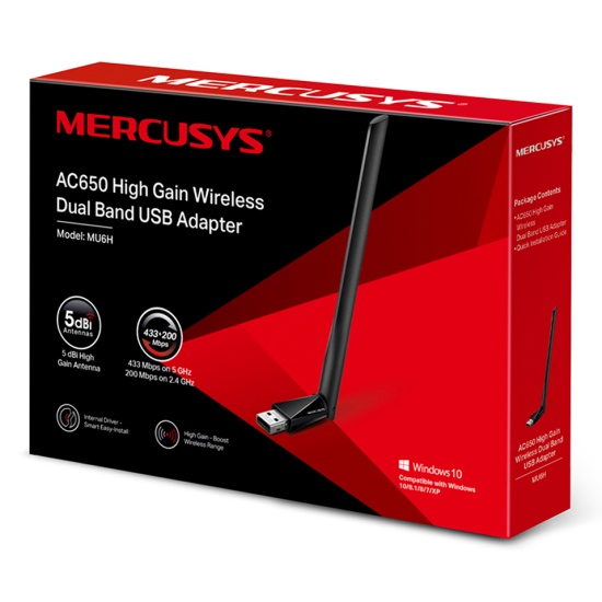 Wi fi адаптер mercusys mu6h настройка