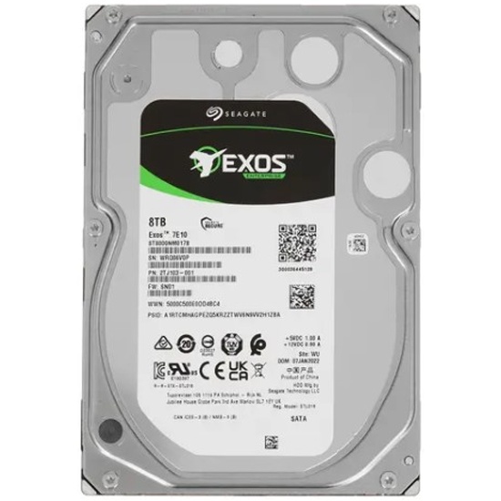 Жесткий диск SEAGATE Exos 7E10 SATA 8TB 7200RPM 6GB/S 256MB ...