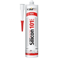Изображение товара Герметик силиконовый универсальный 101Е «KIM TEC», белый, 310 мл