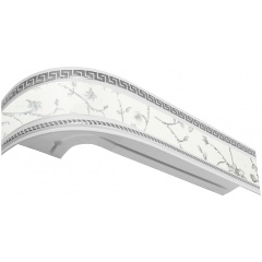 Изображение товара Карниз шинный Эскар Классика трехрядный с багетной планкой Антик 7 см 180 см белый