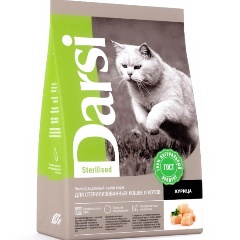 Изображение товара Корм сухой для кошек,DARSI, Sterilised Курица 10 кг