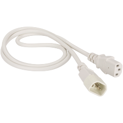 Изображение товара Шнур питания Lanmaster C13-C14, 3х0.75, 220В, 10А, белый, 3 метра