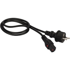 Изображение товара Шнур питания Lanmaster с блокировкой C13-Schuko прямая, 3х0.75, 220В, 10А, черный, 3 метра