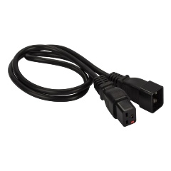 Изображение товара Шнур питания Lanmaster с блокировкой C19-C20, 3х1.5, 220В, 16А, черный, 3 метра