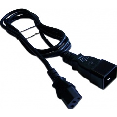 Изображение товара Шнур питания Lanmaster С13-C20, 3х0.75, 220В, 10А, черный, 0.5 метра