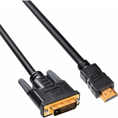 Изображение товара Кабель HDMI к DVI-D 1.8 м Buro ферритовые кольца черный