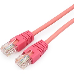 Изображение товара Патч-корд Cablexpert UTP PP12-3M/RO кат.5e, 3м, литой, многожильный (розовый)