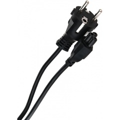 Изображение товара Кабель питания для ноутбуков, 3-pin, с заземлением, (прямой) 220V 3m Telecom <TP022-3.0-BK>