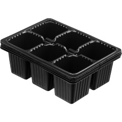 Изображение товара Кассета для рассады 180х135х60 мм, 6 ячеек, полистирол, 5 шт., Россия, 64346