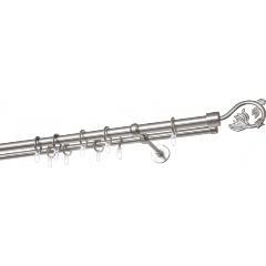 Изображение товара Металлический двухрядный карниз УЮТ ОСТ диаметр 20 мм сталь 200 см Крокус