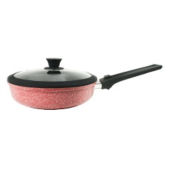 Изображение товара Сковорода глубокая PANAIRO "The brusnika" c крышкой и съемной ручкой, 26 см