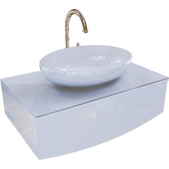 Изображение товара Тумба без раковины 1MARKA Nega 80П Ц0000002813 1в.я. Белый