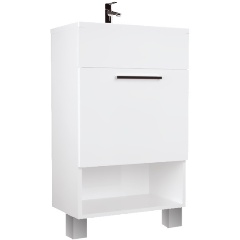 Изображение товара Тумба с раковиной 1MarKa July 50Н 1д белый глянец напольная мебель для ванной