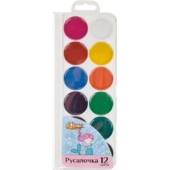 Изображение товара Краски акварельные №1SCHOOL №1 School Русалочка, наб. 12 цветов