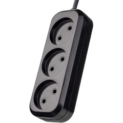 Изображение товара Сетевой удлинитель Perfeo без заземления "RU POWER", 5,0м, 3 розетки, чёрный (PF_B4067)