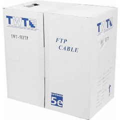 Изображение товара Кабель TWT FTP, 4 пары, Кат. 5e, LSZH, универсальный, с тросом, 305м в кат., TWT-5EFTP-UNV-TR