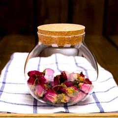 Изображение товара Банка для сыпучих продуктов KIMBERLY 913199 круглая стекляннаяс крышкой-пробкой, 1700 мл