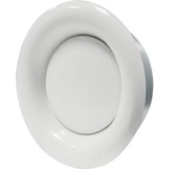 Изображение товара Анемостат ERA 12,5DVM, вытяжной регулируемый с фланцем сталь,D 147,5