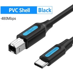 Изображение товара Кабель Vention USB 2.0 Type C M/BM 2 метра для передачи данных и зарядки