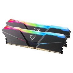 Изображение товара Оперативная память DDR4 NETAC Shadow 16Gb (8Gbx2) 3200Mhz PC25600 RGB, CL16 1.35V Silver с радиатором (NTSRD4P32DP-16SC)