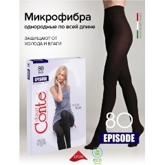 Изображение товара Колготки Conte Episode 80 женские, цвет nero, размер 5