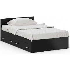 Изображение товара Кровать СВК с ящиками Стандарт 1400 цвет венге